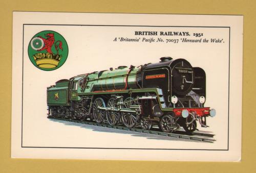 `British Railways. 1951- A`Britannia` Pacific No.70037 `Hereward the Wake`` - Postally Unused - Photo Precision Ltd. Postcard